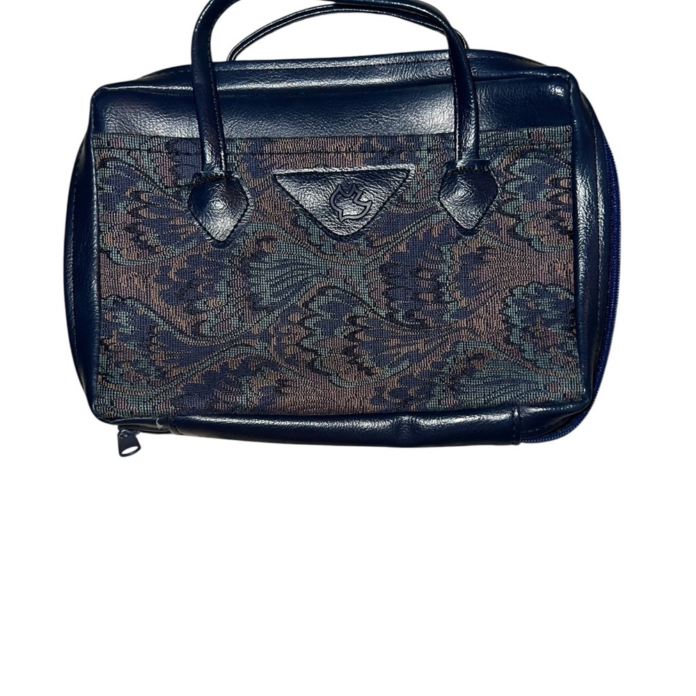 Elegant Navy Patterned Bible Holder